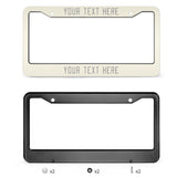 Custom Cream Gray License Plate Frame