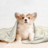 Custom Cream Gray Pet Blanket