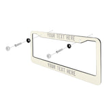 Custom Cream Gray License Plate Frame