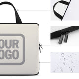 Custom Cream Gray Laptop Bag