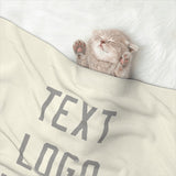 Custom Cream Gray Pet Blanket