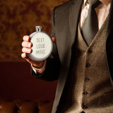 Custom Cream Gray Hip Flask