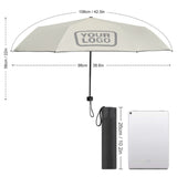 Custom Cream Gray Automatic Umbrella