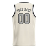Custom Cream & Gray Colors Design Sports Basketball Jersey