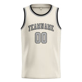 Custom Cream & Gray Colors Design Sports Basketball Jersey