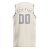 Custom Cream & Gray Colors Design Sports Basketball Jersey