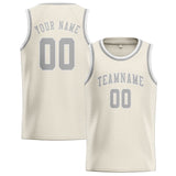 Custom Cream & Gray Colors Design Sports Basketball Jersey