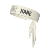 Custom Cream Dark Grey Headband