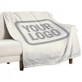 Custom Cream Gray Blanket