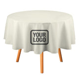 Custom Cream Dark Grey Round Table Cloth