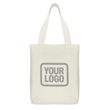 Custom Cream Dark Grey Canvas Tote Bag