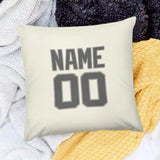 Custom Cream Dark Grey Pillowcase