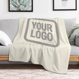 Custom Cream Gray Blanket