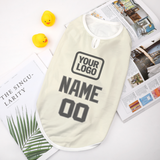 Custom Cream Dark Grey Pet Vest