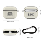 Custom Cream Dark Grey AirPods Case (3rd Generation)