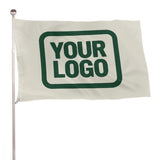 Custom Cream Green Flag