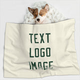Custom Cream Green Pet Blanket