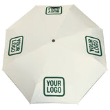 Custom Cream Green Automatic Umbrella