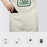 Custom Cream Green Apron