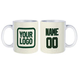 Custom Cream Dark Green Mug