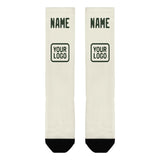 Custom Cream Dark Green Knee-High Sock