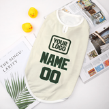 Custom Cream Dark Green Pet Vest