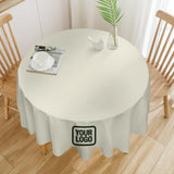 Custom Cream Dark Green Round Table Cloth