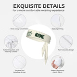 Custom Cream Dark Green Headband