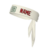 Custom Cream Red Headband