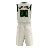 Custom Cream Green Basketball Set