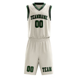 Custom Cream Green Basketball Set