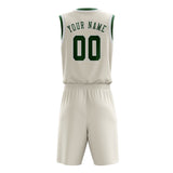 Custom Cream Green Basketball Set