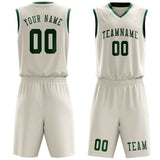 Custom Cream Green Basketball Set