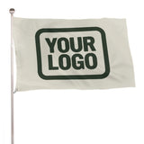 Custom Cream Dark Green Flag