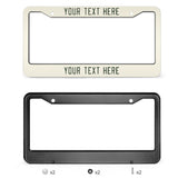 Custom Cream Dark Green License Plate Frame
