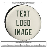 Custom Cream Dark Green Truck Tires