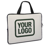 Custom Cream Dark Green Laptop Bag