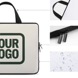 Custom Cream Dark Green Laptop Bag