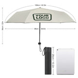 Custom Cream Dark Green Automatic Umbrella