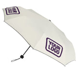 Custom Cream Purple Automatic Umbrella