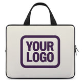 Custom Cream Purple Laptop Bag