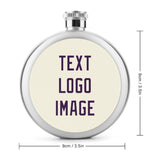 Custom Cream Purple Hip Flask