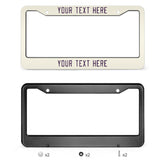 Custom Cream Purple License Plate Frame