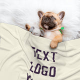 Custom Cream Purple Pet Blanket
