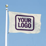 Custom Cream Purple Flag