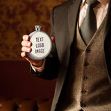 Custom Cream Purple Hip Flask