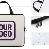 Custom Cream Purple Laptop Bag
