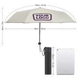 Custom Cream Purple Automatic Umbrella