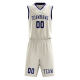 Custom Cream Purple Basketball Set