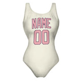Custom Cream Light Pink Swimsuit